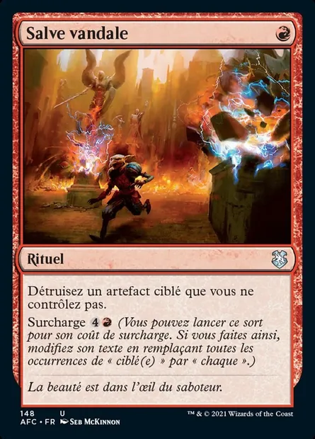 Salve vandale, carte Magic AFC 148 — extension Forgotten Realms Commander