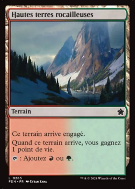 Hautes terres rocailleuses, carte Magic FDN 265 — extension Foundations