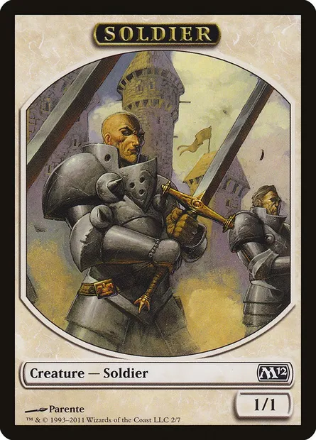 Soldier, carte Magic TM12 2 — extension Magic 2012 Tokens