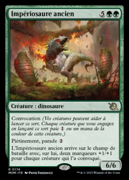 Impériosaure ancien, carte Magic MOM 174 — extension L'invasion des machines