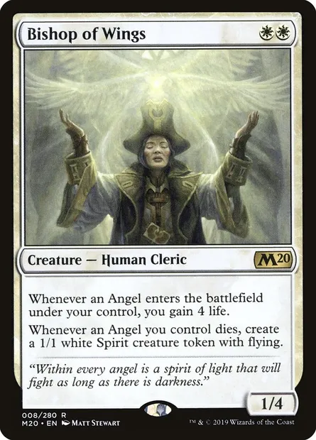 Bishop of Wings, Magic card M20 8 — Core Set 2020 set