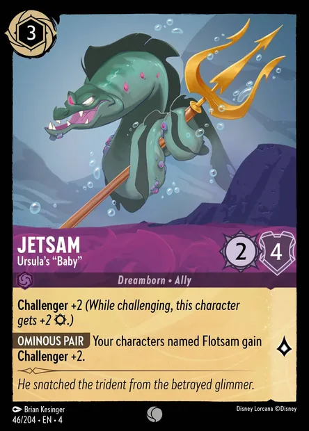 Jetsam - Ursula's "Baby", Disney Lorcana card CH4-046 — Ursula's Return set