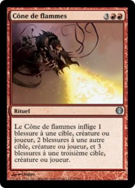 Cône de flammes, carte Magic DDG 75 — extension Duel Decks: Knights vs. Dragons