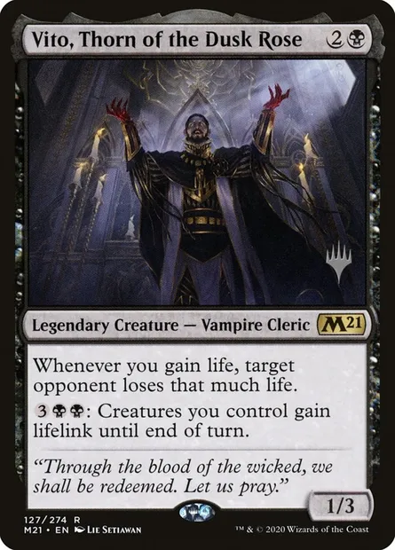 Vito, Thorn of the Dusk Rose, Magic card PM21 127p — Core Set 2021 Promos set