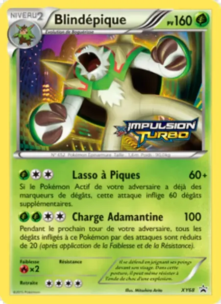 Blindépique, carte Pokémon XY 68 — extension Promo XY