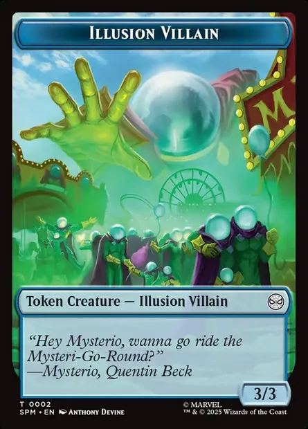 Illusion Villain, carte Magic TSPM 2 — extension Marvel's Spider-Man Tokens