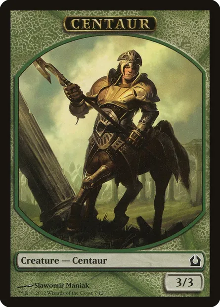 Centaur, carte Magic TRTR 7 — extension Return to Ravnica Tokens
