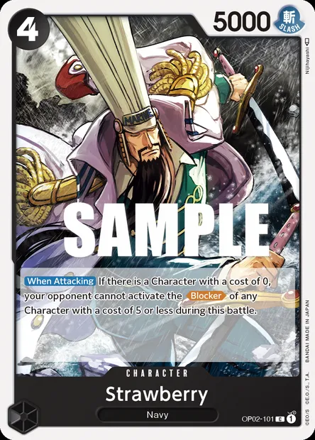 Strawberry, One Piece card OP02-101 — PARAMOUNT WAR set