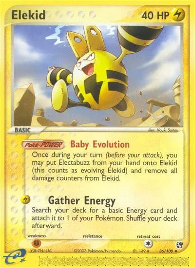 Elekid, Pokémon card SS 36 — Sandstorm set