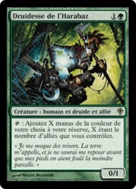 Druidesse de l'Harabaz, carte Magic WWK 105 — extension Worldwake
