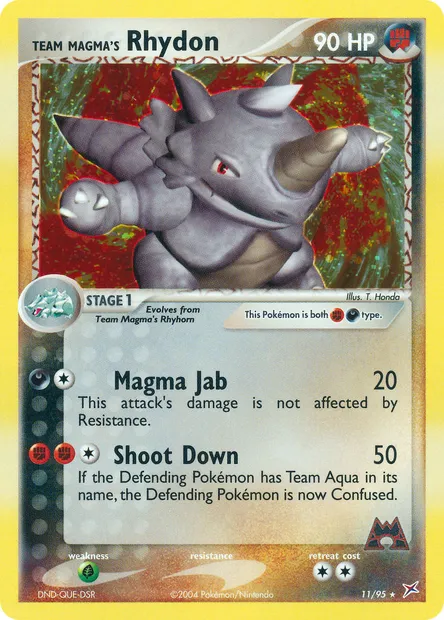 Team Magma's Rhydon, Pokémon card MA 11 — Team Magma vs Team Aqua set
