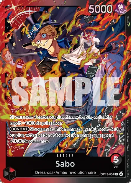 Sabo, carte One Piece OP13-004 — extension SUCCESSEURS