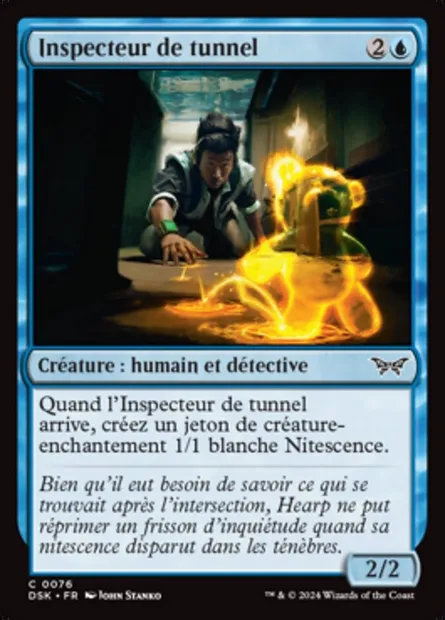 Inspecteur de tunnel, carte Magic DSK 76 — extension Duskmourn: House of Horror