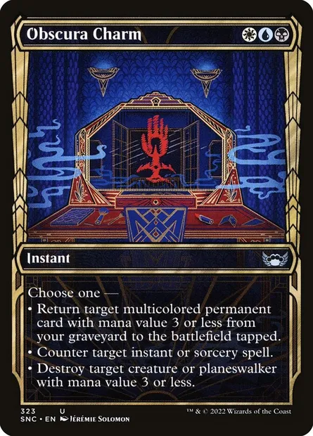 Obscura Charm, Magic card SNC 323 — Streets of New Capenna set