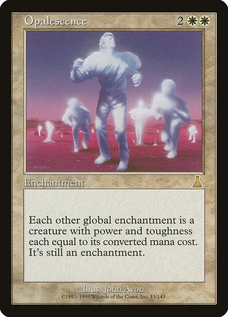 Opalescence, carte Magic UDS 13 — extension Destinée d'Urza