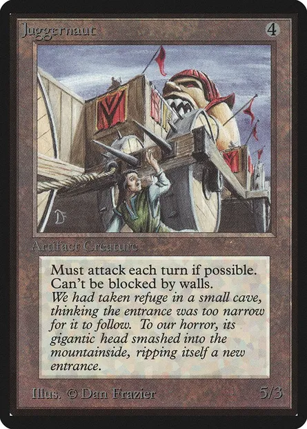 Djaggernaut, carte Magic LEB 256 — extension Limited Edition Beta