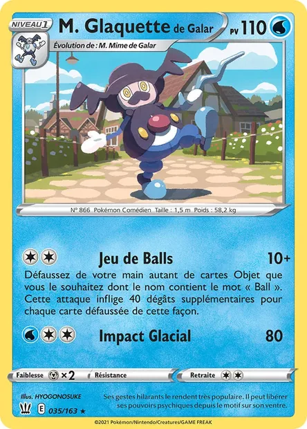 M. Glaquette de Galar, carte Pokémon BST 35 — extension Styles de combat