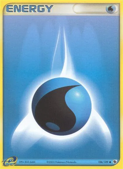 Water Energy, Pokémon card RS 106 — Ruby & Sapphire set