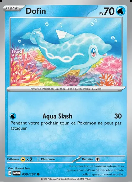Dofin, carte Pokémon TWM 059 — extension Mascarade Crépusculaire