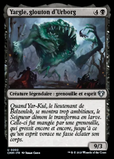 Yargle, glouton d'Urborg, carte Magic CMM 202 — extension Commander Masters