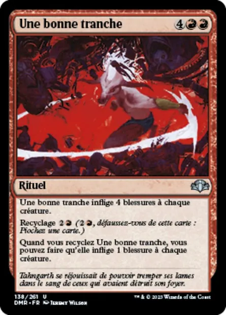 Une bonne tranche, carte Magic DMR 138 — extension Dominaria Remastered