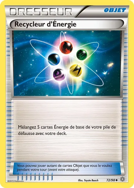 Recycleur d'Énergie, carte Pokémon AOR 72 — extension Origines Antiques