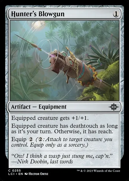 Hunter's Blowgun, Magic card LCI 255 — The Lost Caverns of Ixalan set
