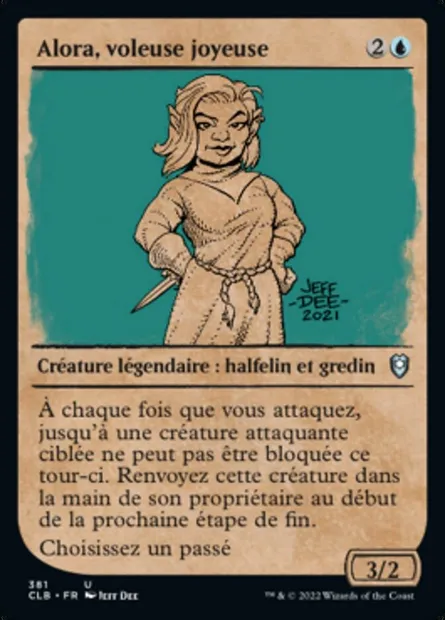 Alora, voleuse joyeuse, carte Magic CLB 381 — extension Commander Légendes : la bataille de la Porte de Baldur
