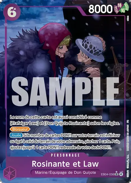 Rosinante et Law, carte One Piece EB04-038 — extension EGGHEAD CRISIS