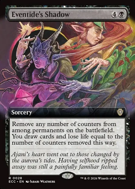 Eventide's Shadow, Magic card ECC 28 — Lorwyn Eclipsed Commander set