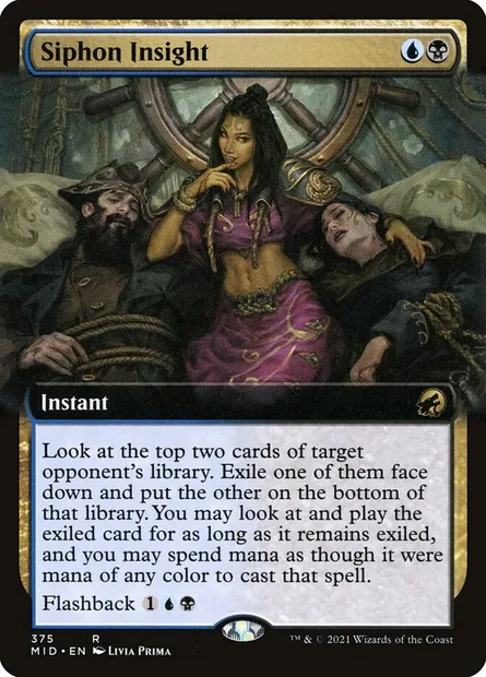 Siphon Insight, Magic card MID 375 — Innistrad: Midnight Hunt set
