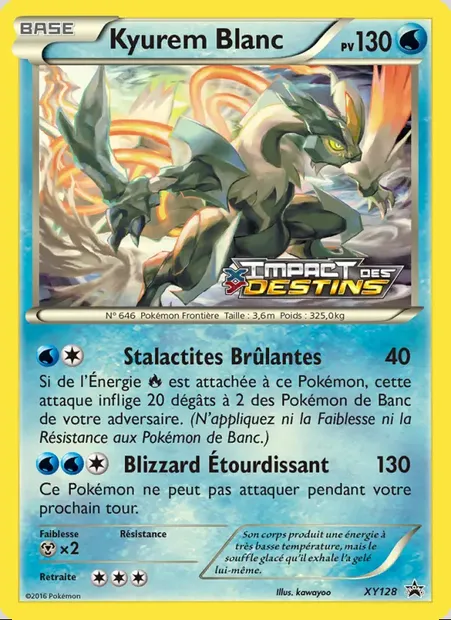 Kyurem Blanc, carte Pokémon XY 128 — extension Promo XY