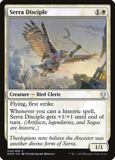 Serra Disciple, Magic card DOM 34 — Dominaria set