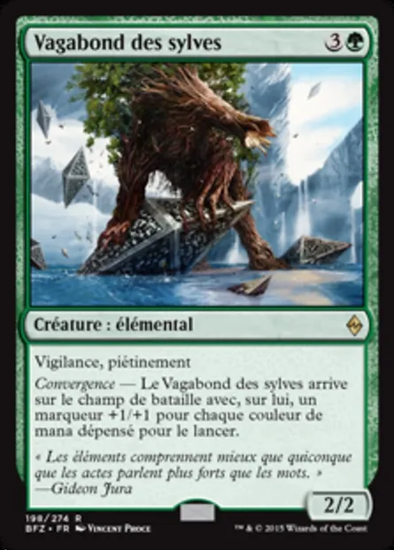 Vagabond des sylves, carte Magic BFZ 198 — extension La bataille de Zendikar