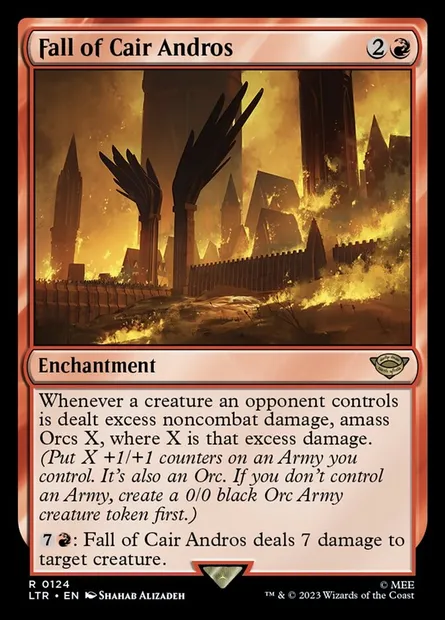 Fall of Cair Andros, Magic card LTR 124 — The Lord of the Rings: Tales of Middle-earth set