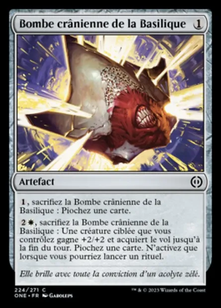 Bombe crânienne de la Basilique, carte Magic ONE 224 — extension Tous Phyrexians