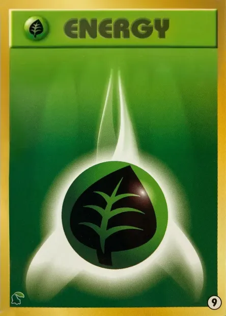 Énergie Plante, carte Pokémon IPN-C 009 — extension Intro Pack Neo Chikorita