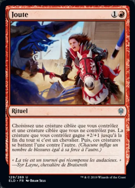 Joute, carte Magic ELD 129 — extension Throne of Eldraine