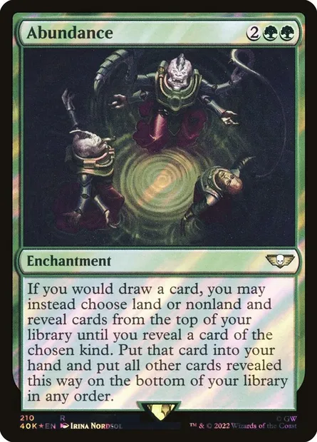 Abondance, carte Magic 40K 210★ — extension Warhammer 40,000 Commander