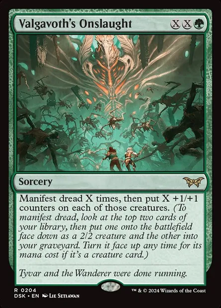 Valgavoth's Onslaught, Magic card DSK 204 — Duskmourn: House of Horror set