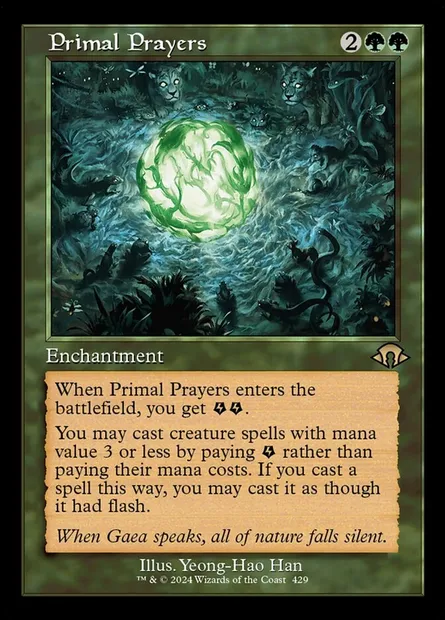 Primal Prayers, Magic card MH3 429 — Modern Horizons 3 set