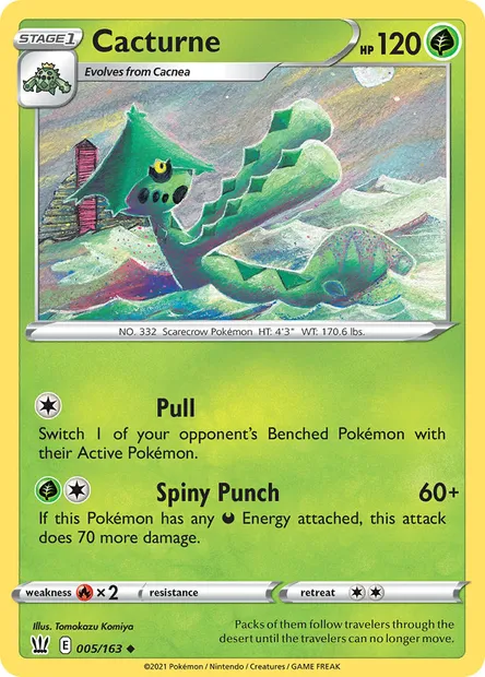 Cacturne, Pokémon card BST 5 — Battle Styles set