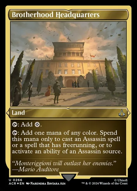 Brotherhood Headquarters, Magic card ACR 266 — Assassin's Creed set