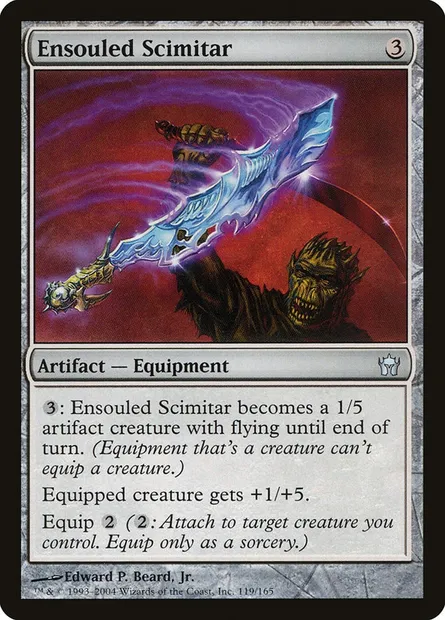 Ensouled Scimitar, Magic card 5DN 119 — Fifth Dawn set