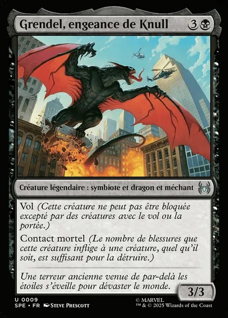 Grendel, engeance de Knull, carte Magic SPE 9 — extension Marvel's Spider-Man Eternal