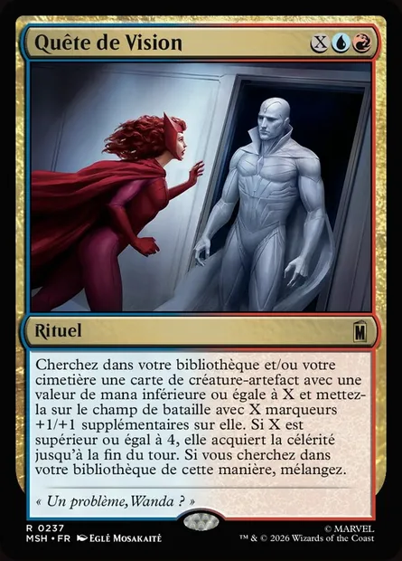Quête de Vision, carte Magic MSH 237 — extension Marvel Super Heroes