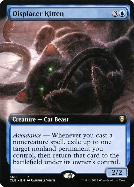 Displacer Kitten, Magic card CLB 560 — Commander Legends: Battle for Baldur's Gate set