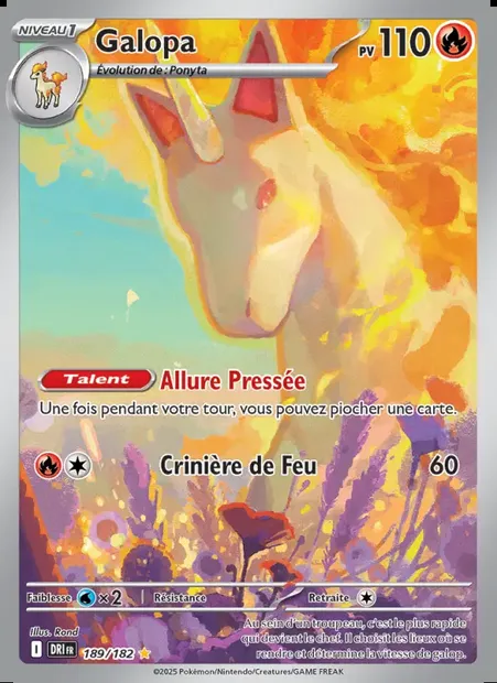 Galopa, carte Pokémon DRI 189 — extension Rivalités Destinées