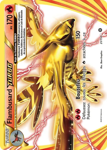 Flambusard TURBO, carte Pokémon STS 21 — extension Offensive Vapeur