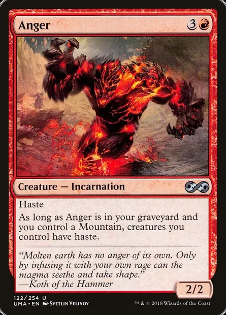 La Colère, carte Magic UMA 122 — extension Ultimate Masters